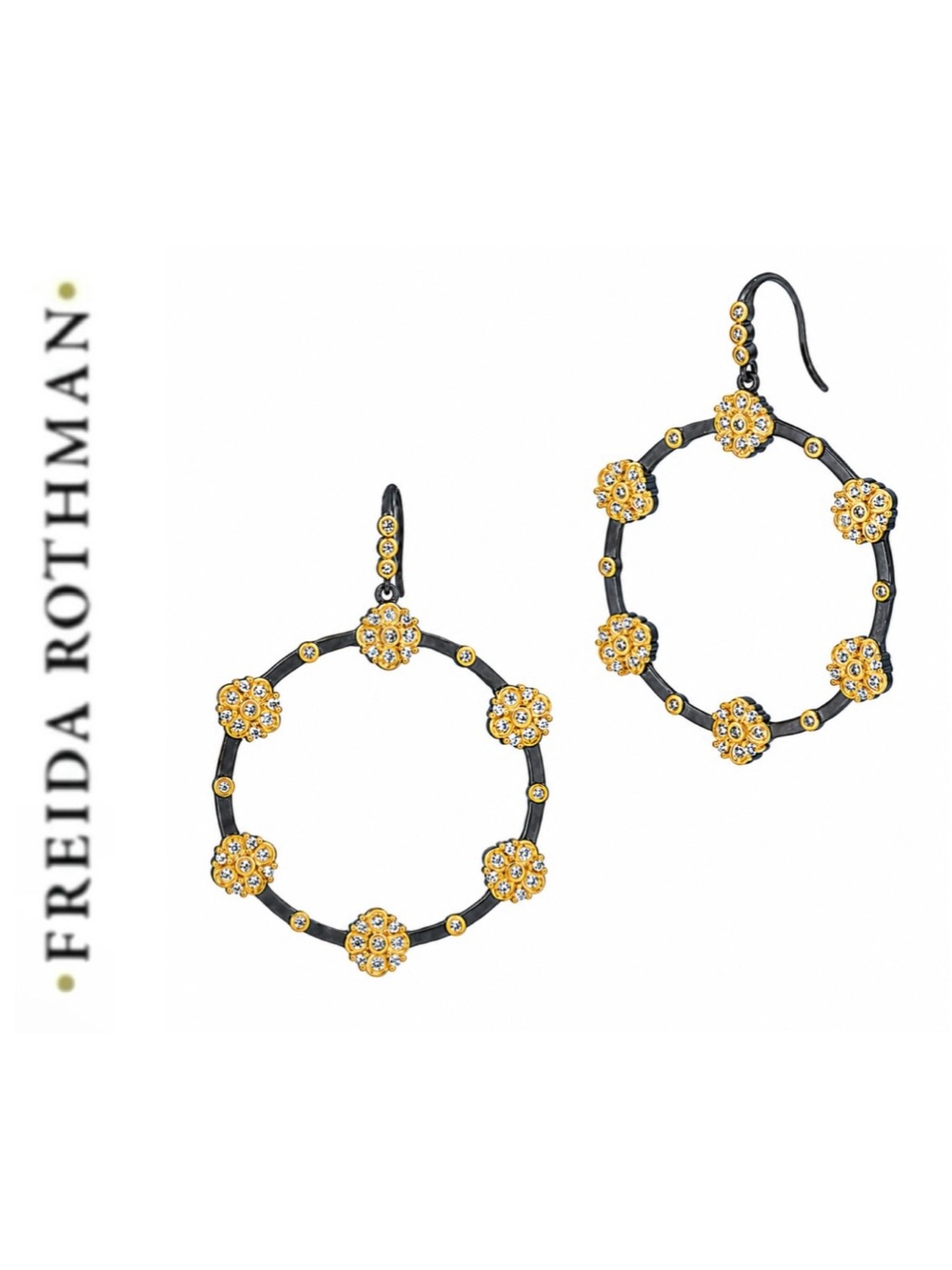 Freida Rothman BROOKLYN IN BLOOM STATION OPEN HOOP EARRINGS